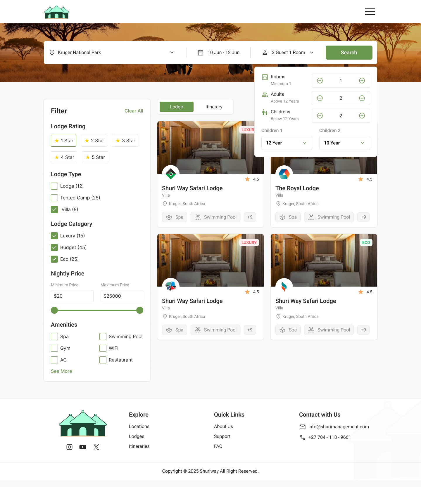 Traveler Portal - Intuitive booking experience with personalized recommendations and comparisons.